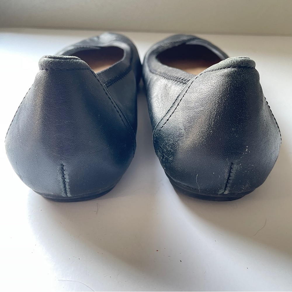 VIONIC Caroll Black Leather Orthotic Ballet Flat Comfort Shoe Professional FLAW - Picture 5 of 13